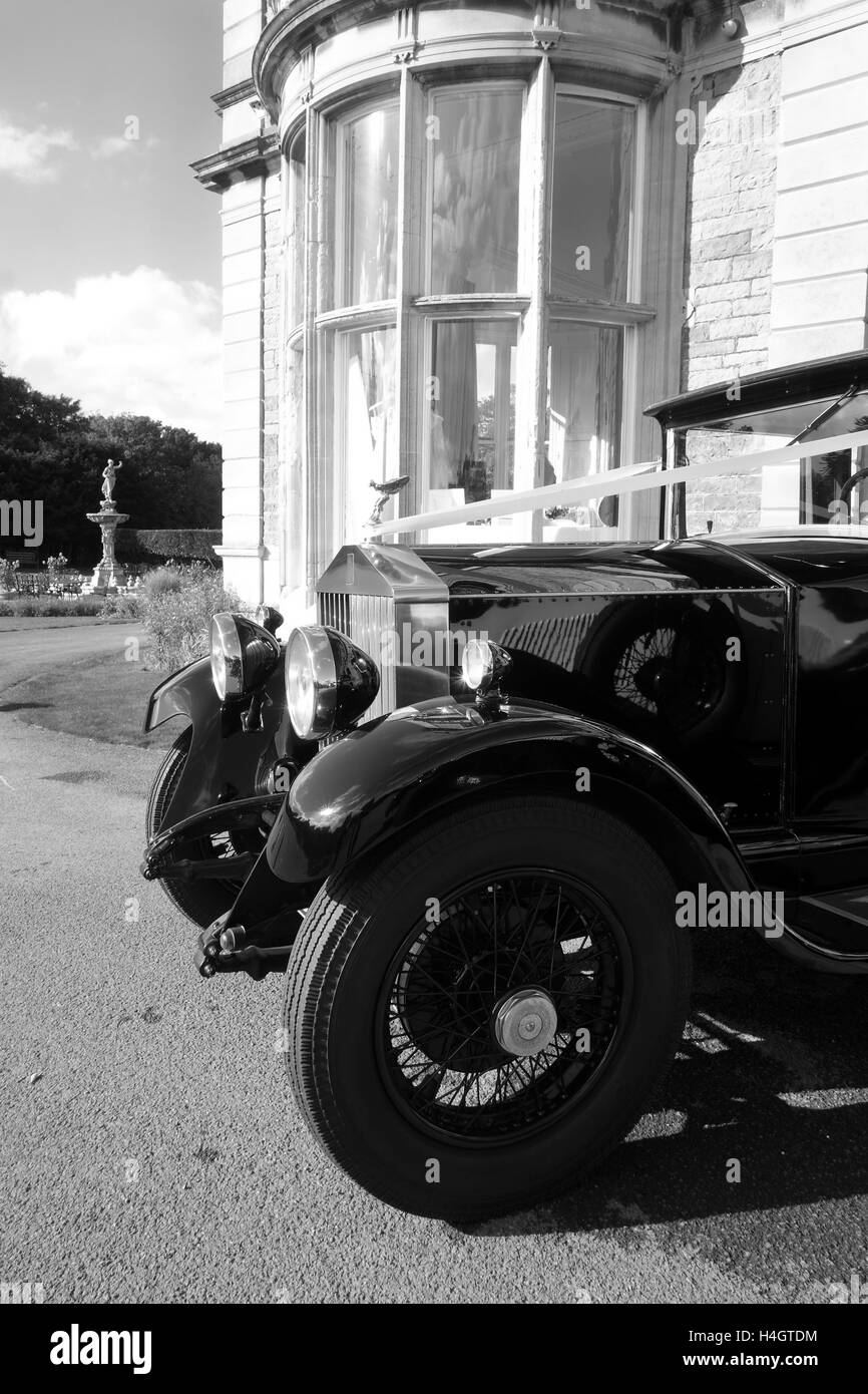 16 octobre 2016, vintage Rolls Royce voitures de mariage à Clevedon hall, dans North Somerset, Angleterre. Banque D'Images