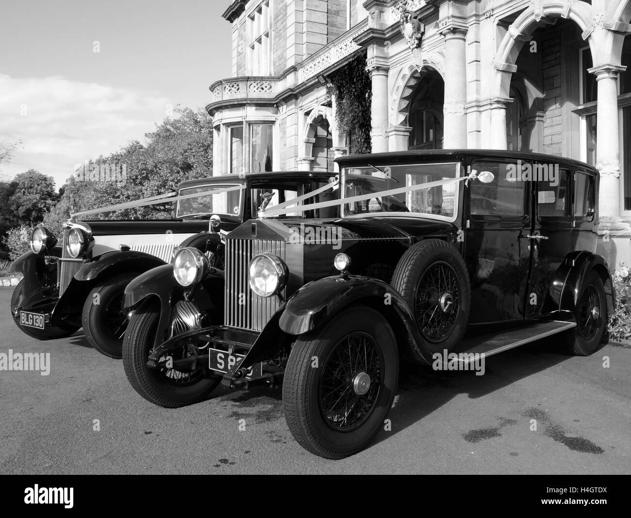16 octobre 2016, vintage Rolls Royce voitures de mariage à Clevedon hall, dans North Somerset, Angleterre. Banque D'Images