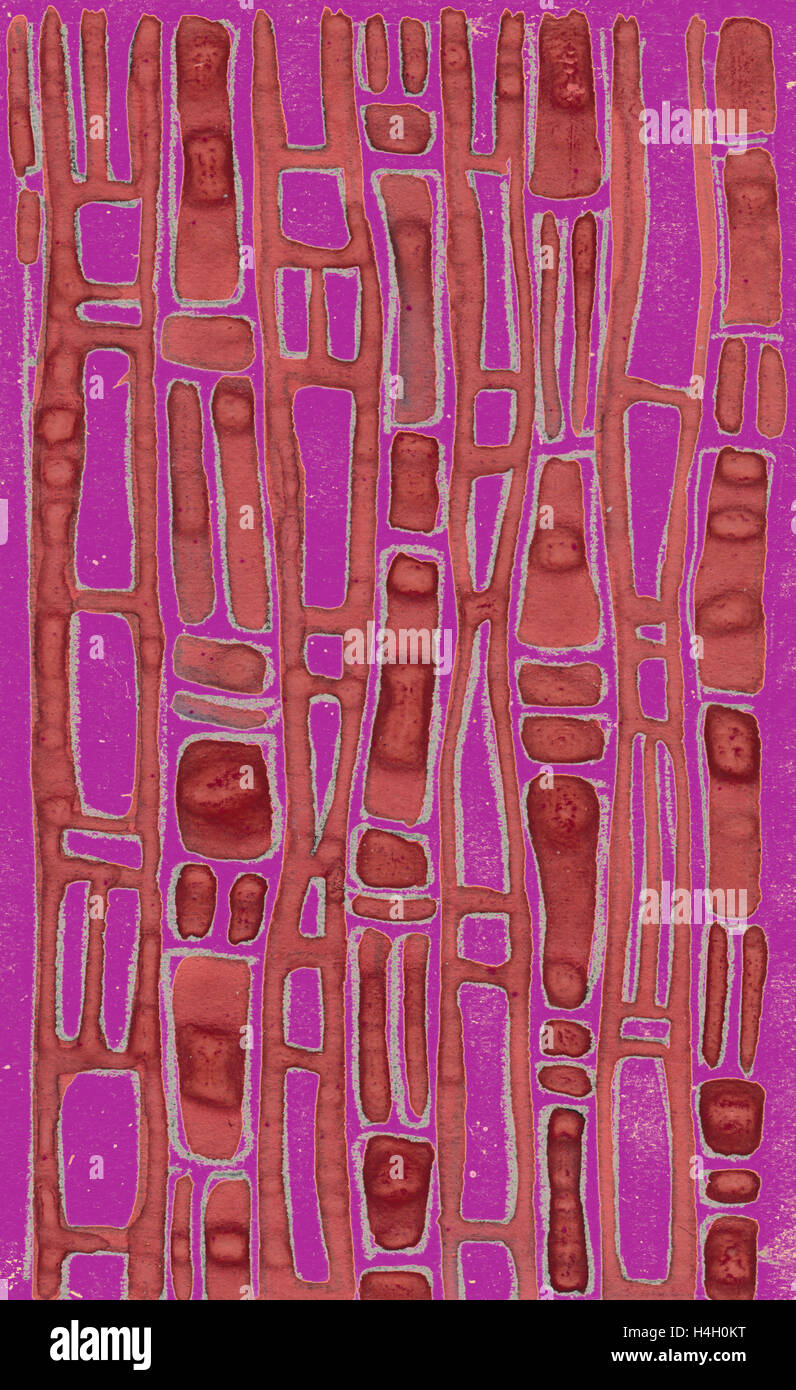 Heinrich Martin, l'allemand et l'artiste abstrait expérimental novateur, qui est à l'aide d'une grande palette de couleurs. Abstraction Organique 6 Banque D'Images