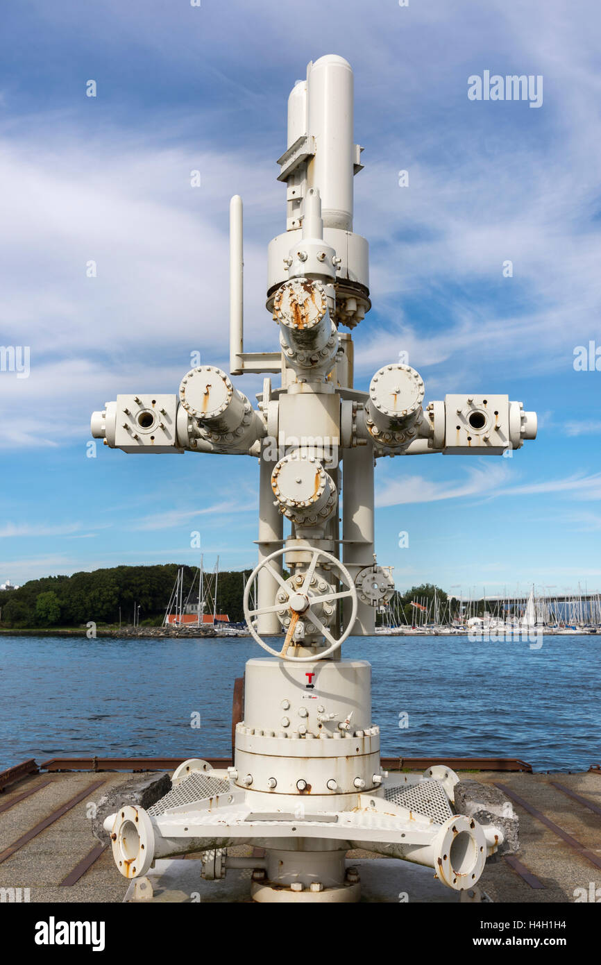 Distributeur industriel dans le port de Stavanger en Norvège Banque D'Images