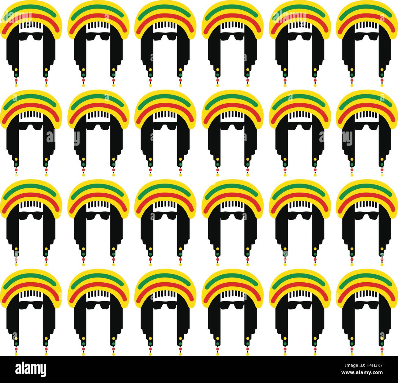 La culture reggae Concept Design. 10 AI pris en charge. Illustration de Vecteur