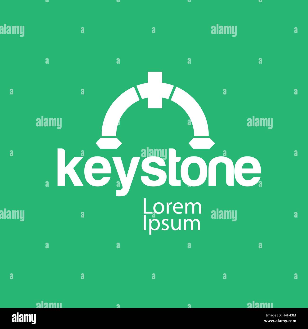 Concept Design Keystone. 10 AI pris en charge. Illustration de Vecteur