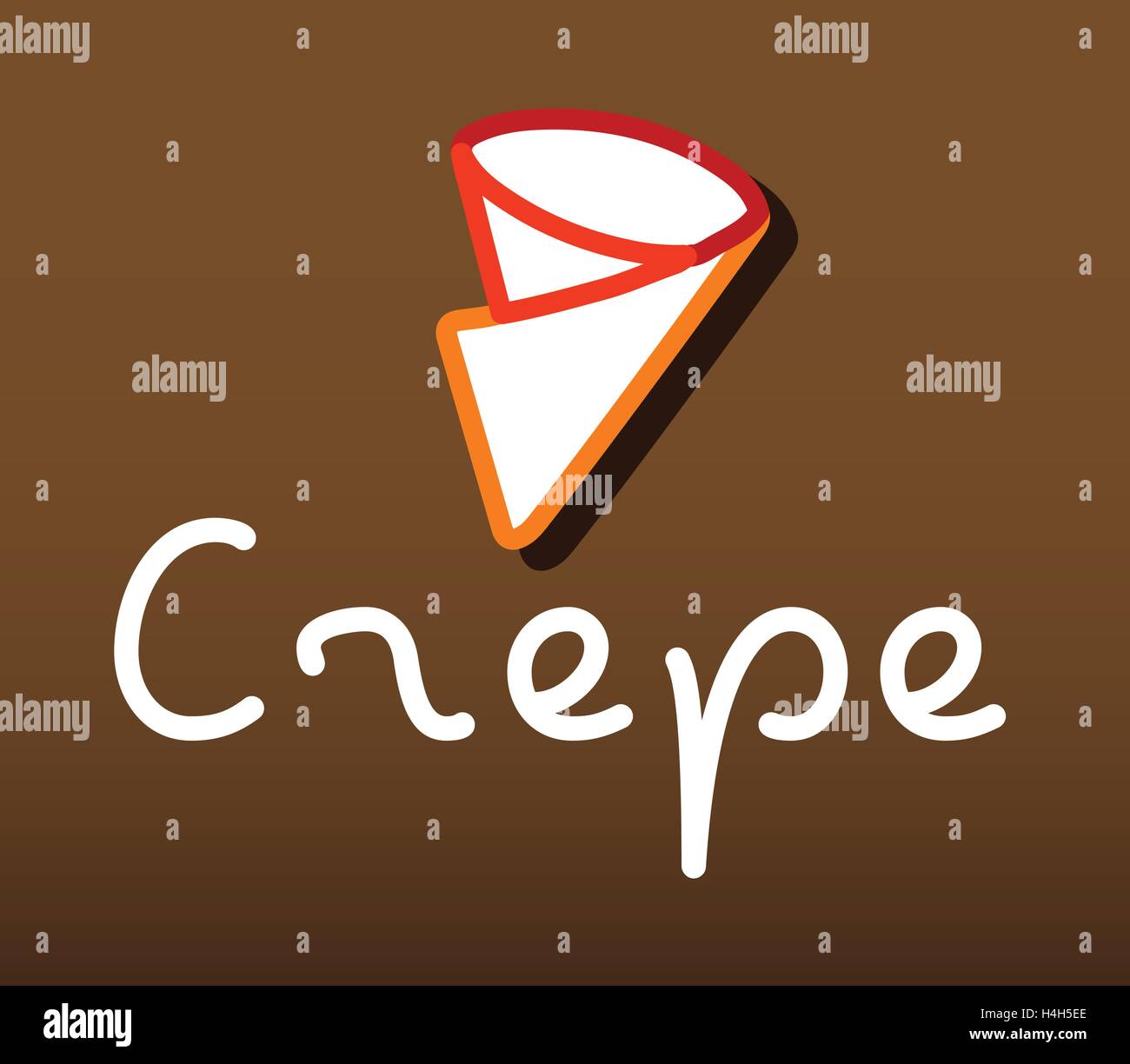 Conception de Logo crêpe, AI 8 pris en charge. Illustration de Vecteur