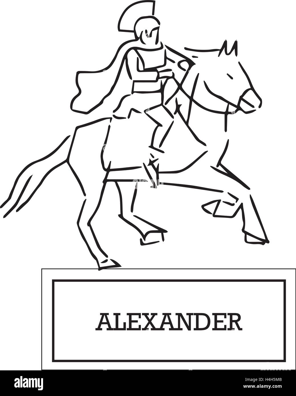 Illustration de Alexander, AI 8 pris en charge. Illustration de Vecteur