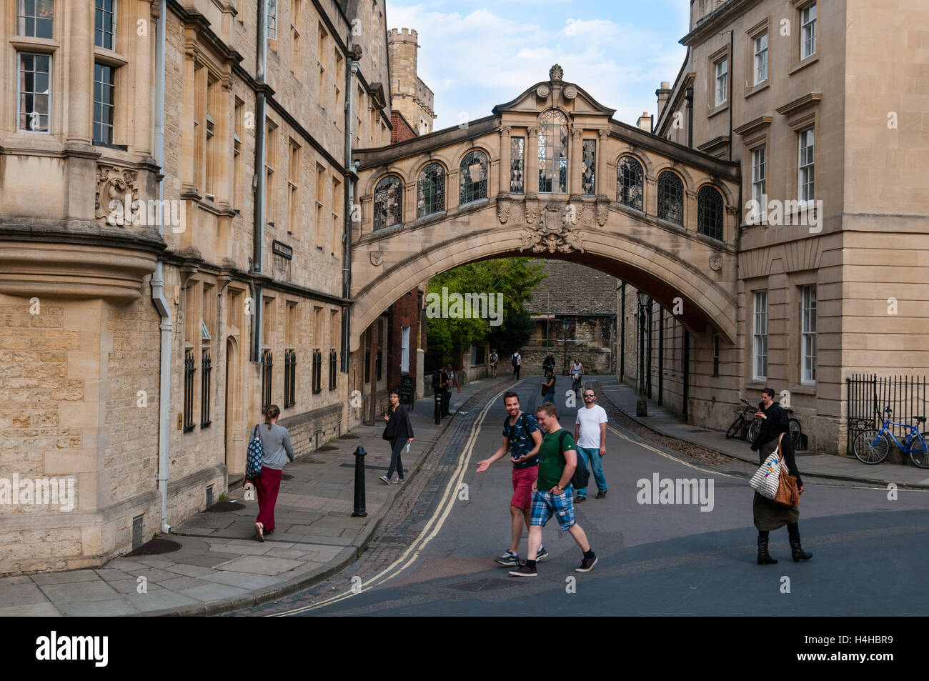 Pont Hertford aka le Pont des Soupirs, Oxford, Royaume-Uni Banque D'Images