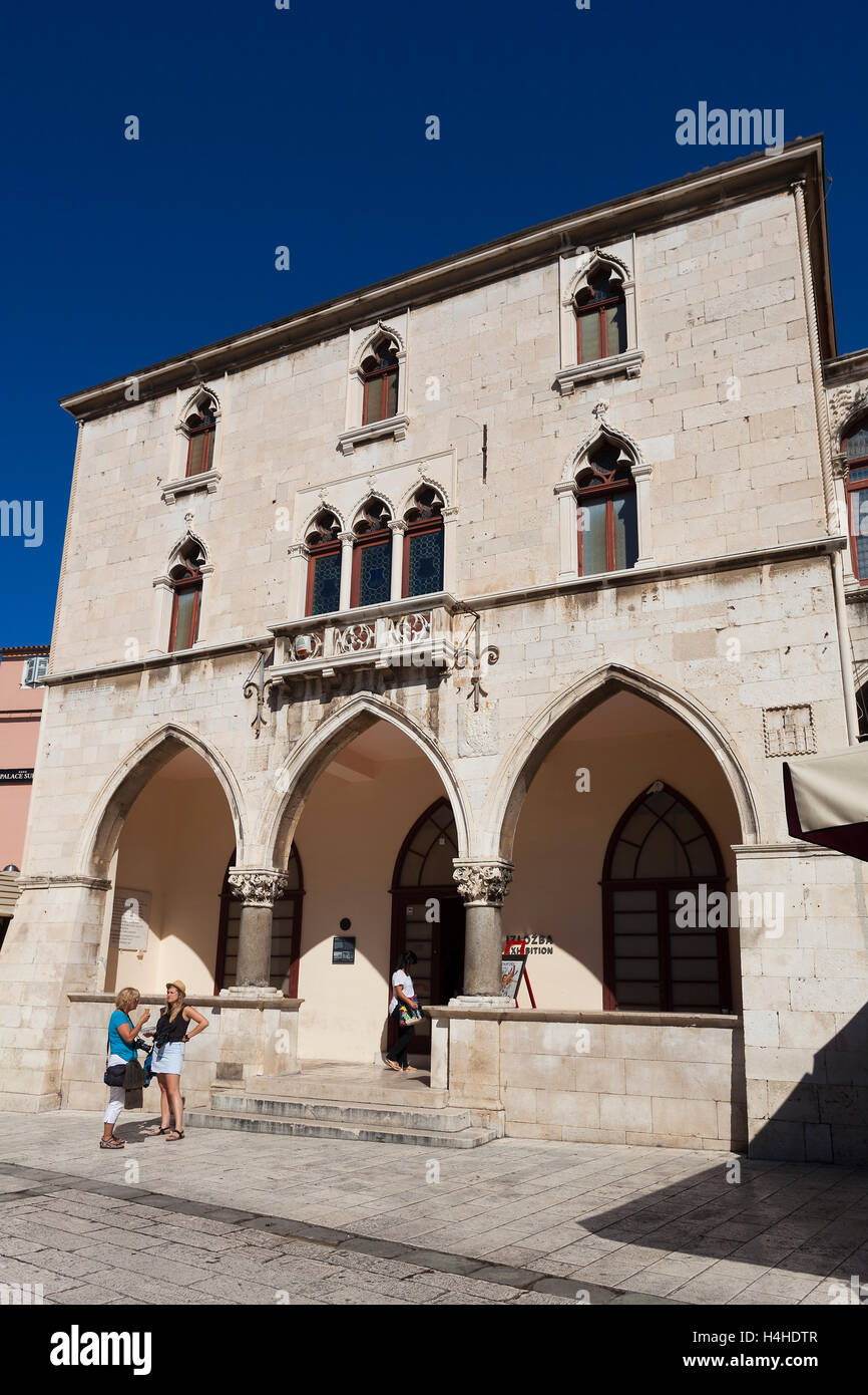 Narodni trg square, Split, Croatie, Europe Banque D'Images