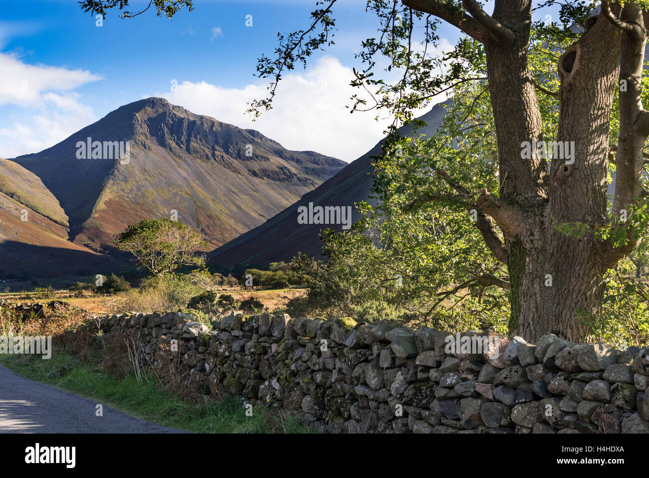 Lac Wastwater Wasdale à vers Grand Gable .( ). Banque D'Images