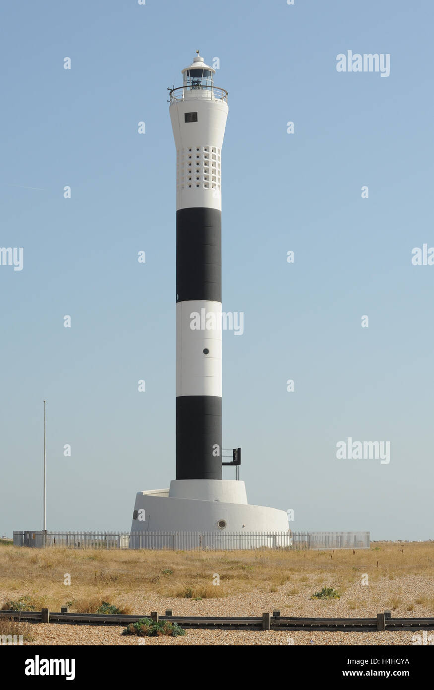 Le nouveau phare dormeur construit en 1961. Dungeness, Kent, UK Banque D'Images