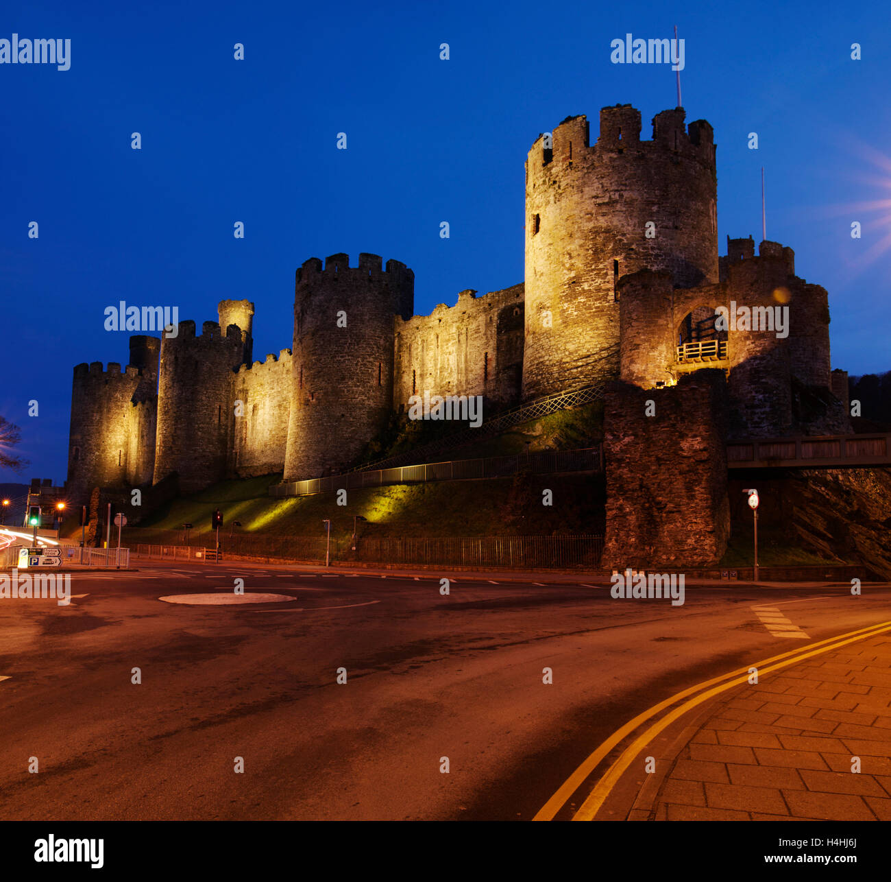 Château de Conwy, au nord du Pays de Galles Banque D'Images