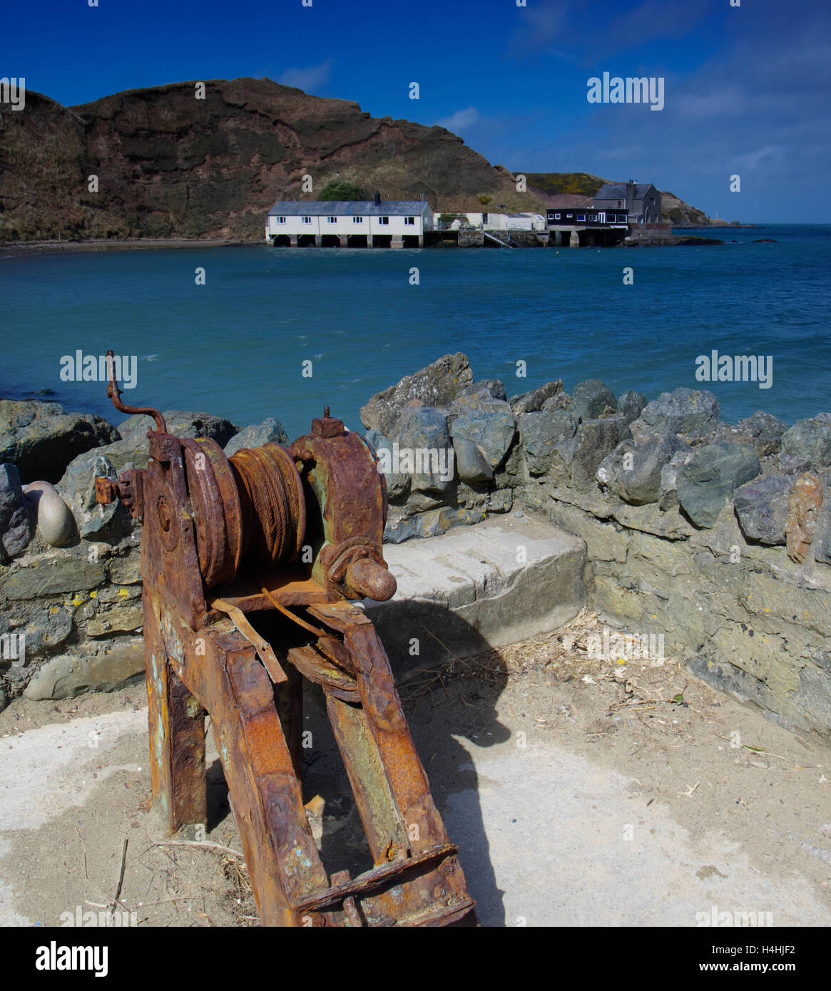 Sur le Porth Dinllaen, péninsule Lleyn Banque D'Images
