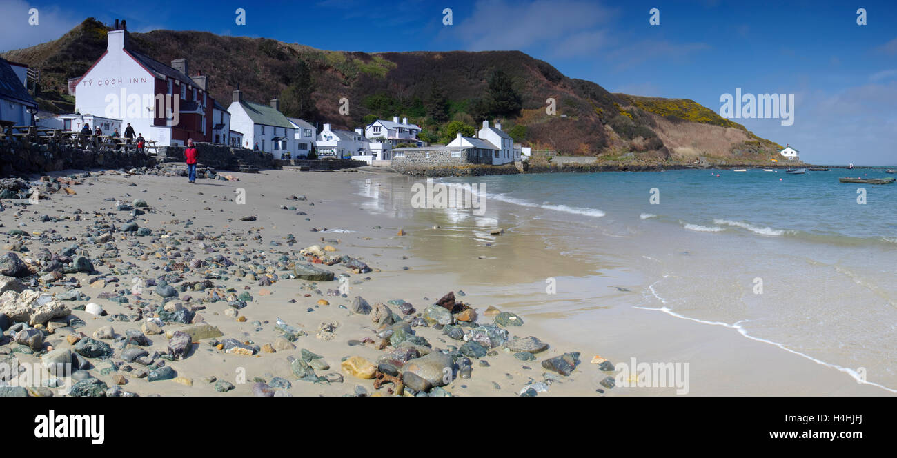 Sur le Porth Dinllaen, péninsule Lleyn Banque D'Images