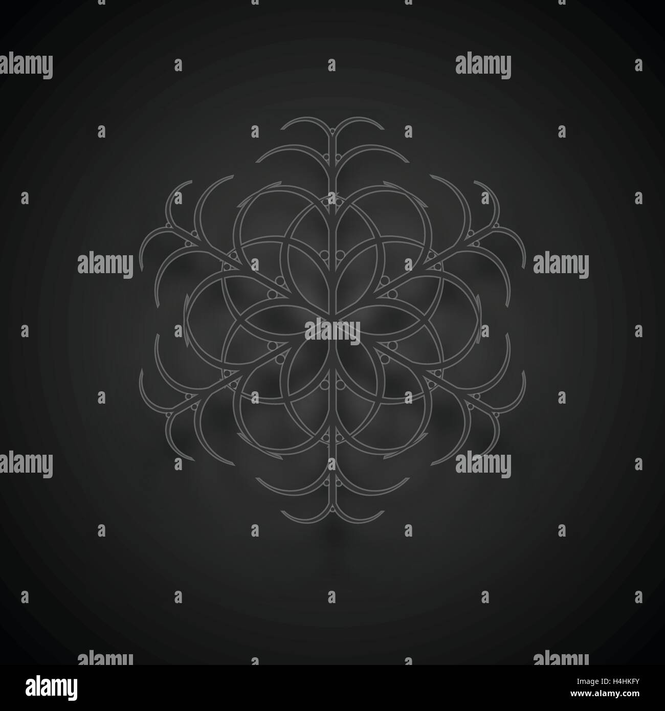 Black grand Noël snowflake vector abstract design Illustration de Vecteur