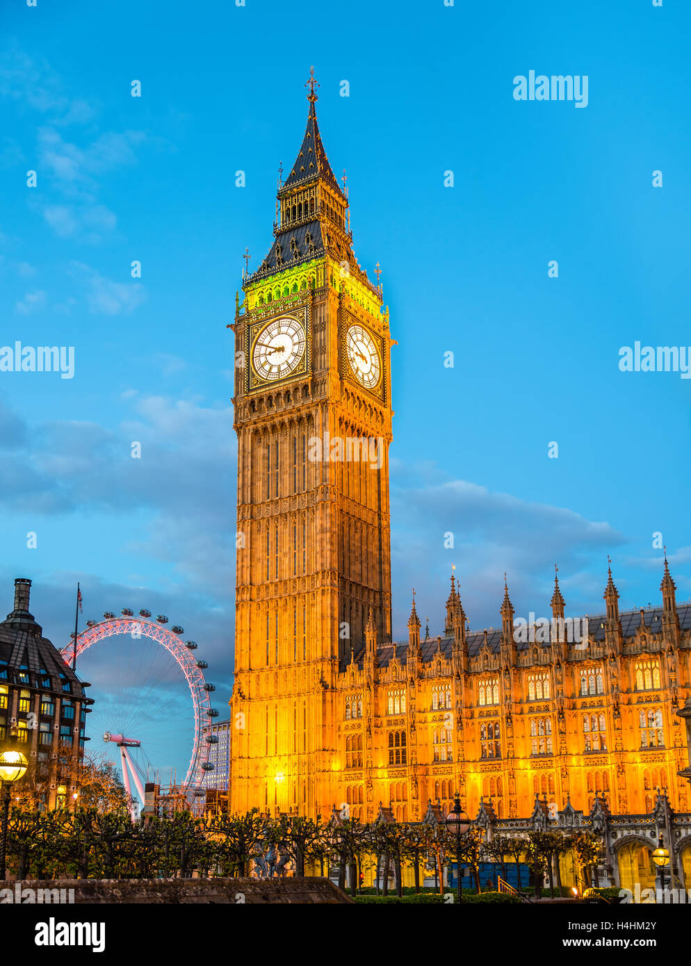 L'Elizabeth Tour du Palais de Westminster (Big Ben) Banque D'Images