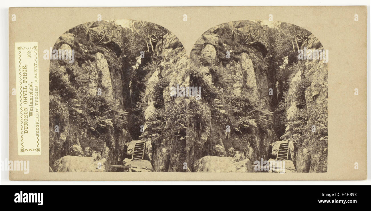 Dungeon Ghyll Force, Westmoreland, Royaume-Uni, William Russell, 1859 Sedgfield Banque D'Images