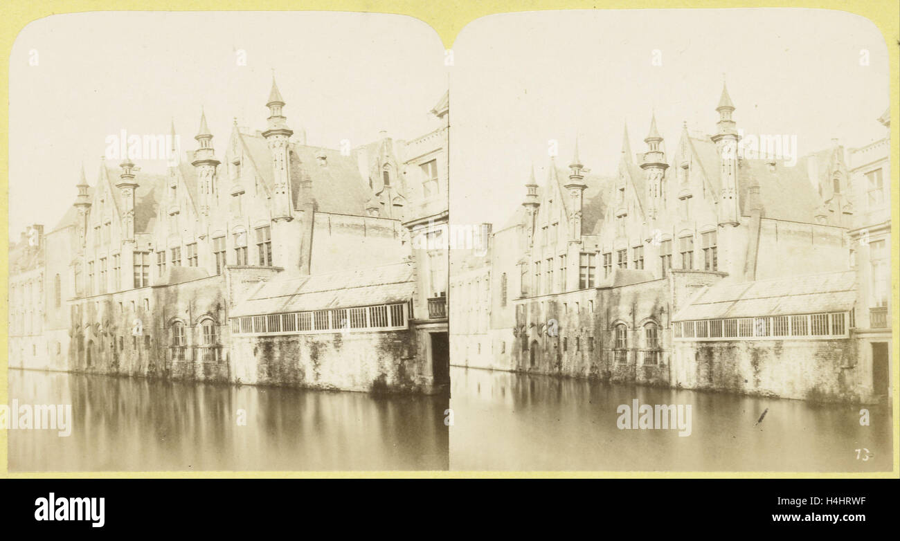 Chateau de Bruges, Belgique, BT, 1860 - 1870 Banque D'Images