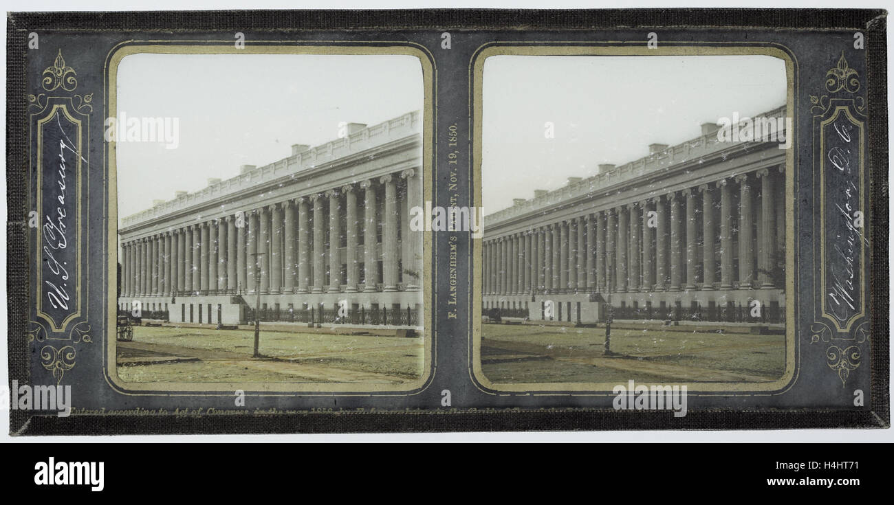 Trésor américain, Washington, D.C. Etats-unis, Frederick Langenheim, 1856 Banque D'Images
