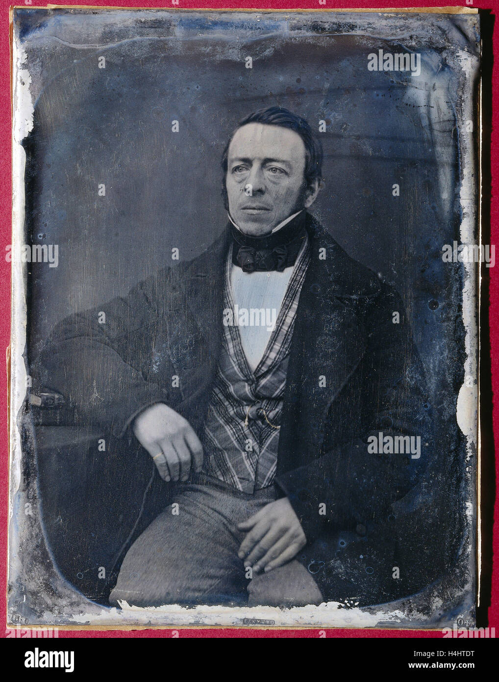 Portrait d'un homme inconnu, anonyme, c. 1855 Banque D'Images
