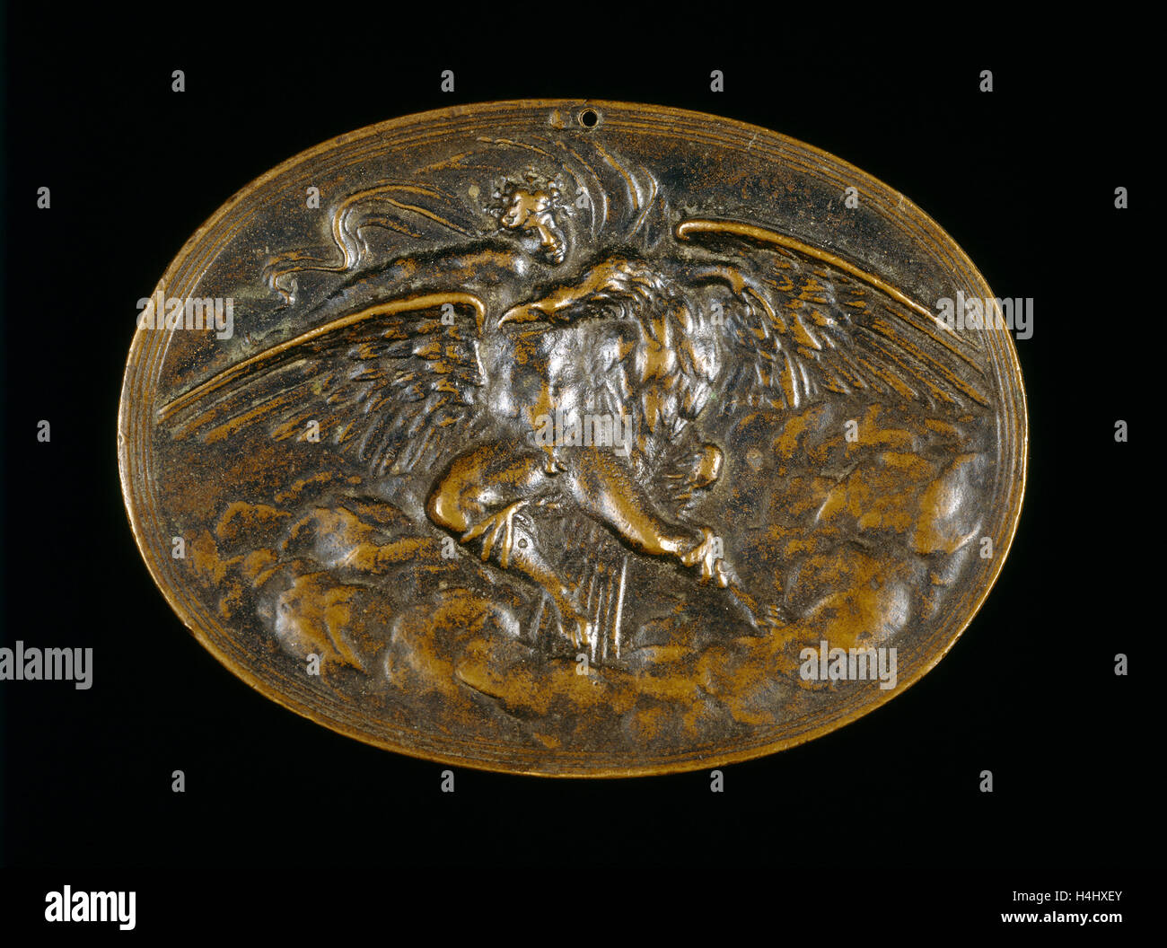 Bartolomeo Bellano (italien, 1437-1438 - 1496-1497), le Christ mort avec deux anges, bronze doré Banque D'Images