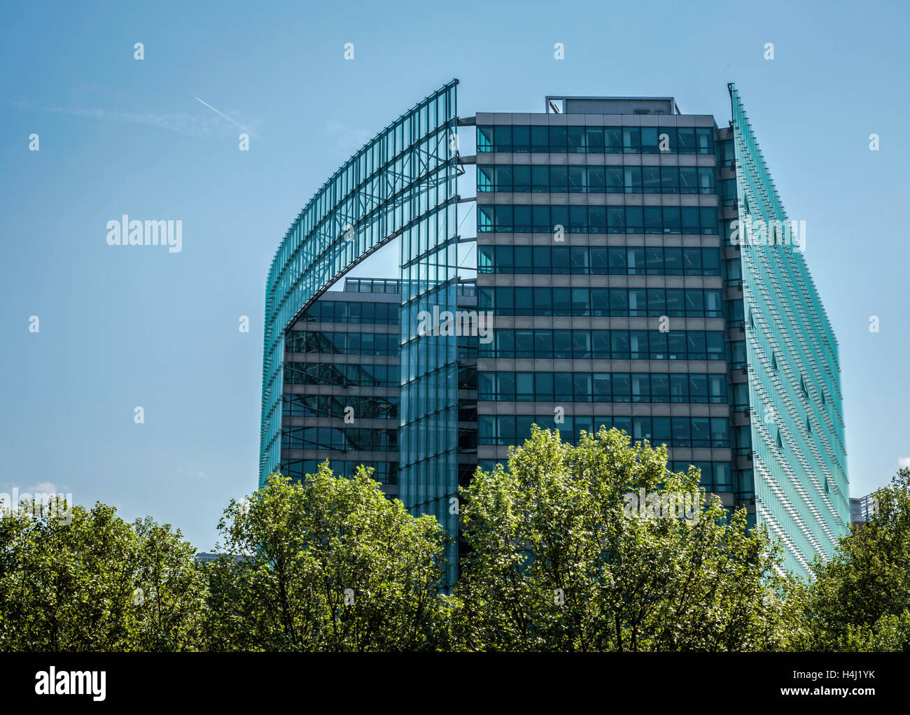 Tour de bureaux modernes, Bruxelles Banque D'Images