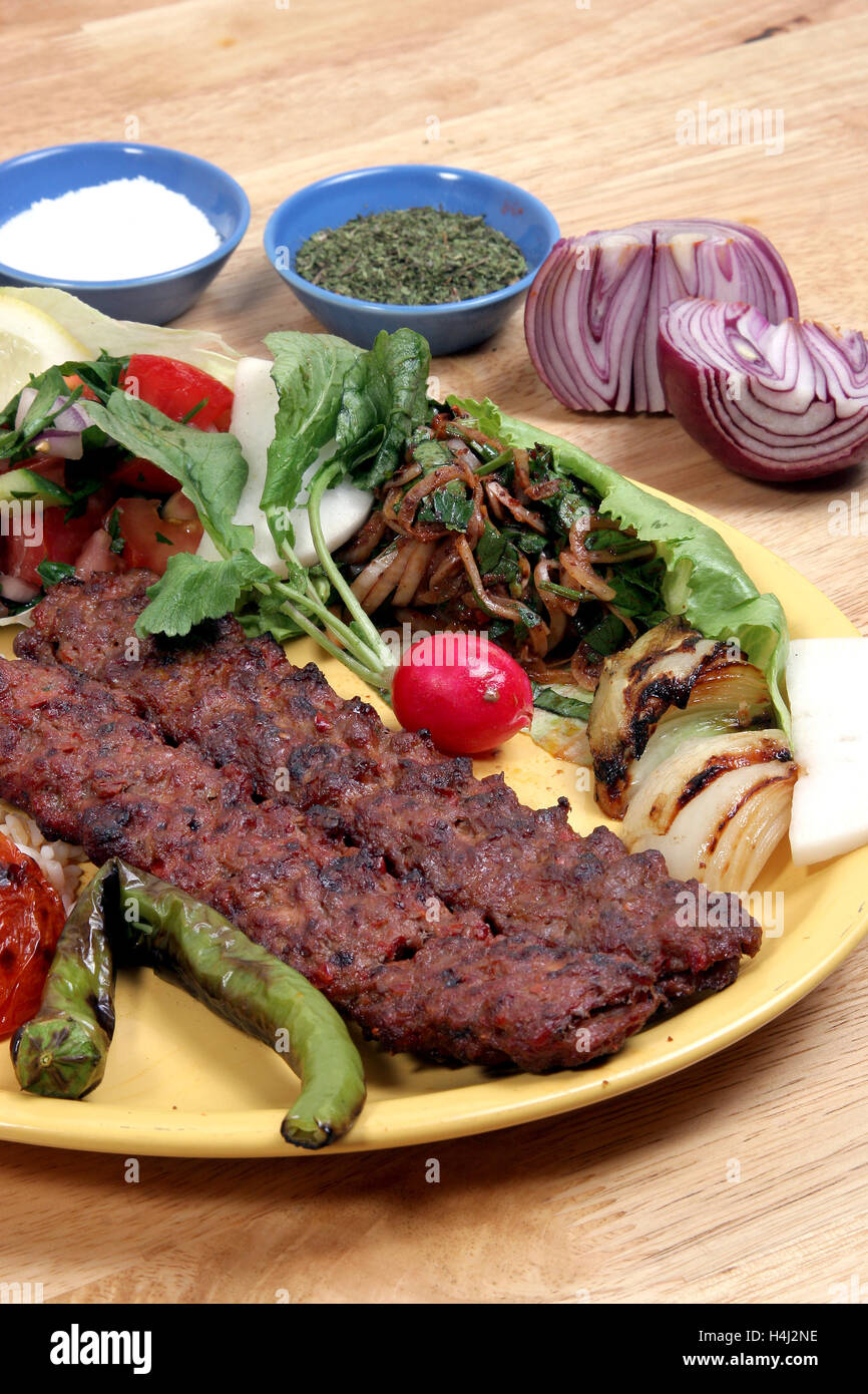 Adana Kebab kofta (Kebab) Banque D'Images