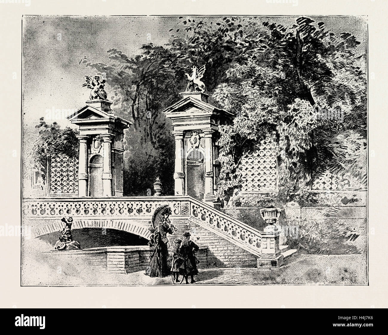 GATEWAY, par Inigo Jones, MENANT AU PARC, 1889 Banque D'Images GATEWAY, par Inigo Jones, MENANT AU PARC, 1889 Banque D'Images