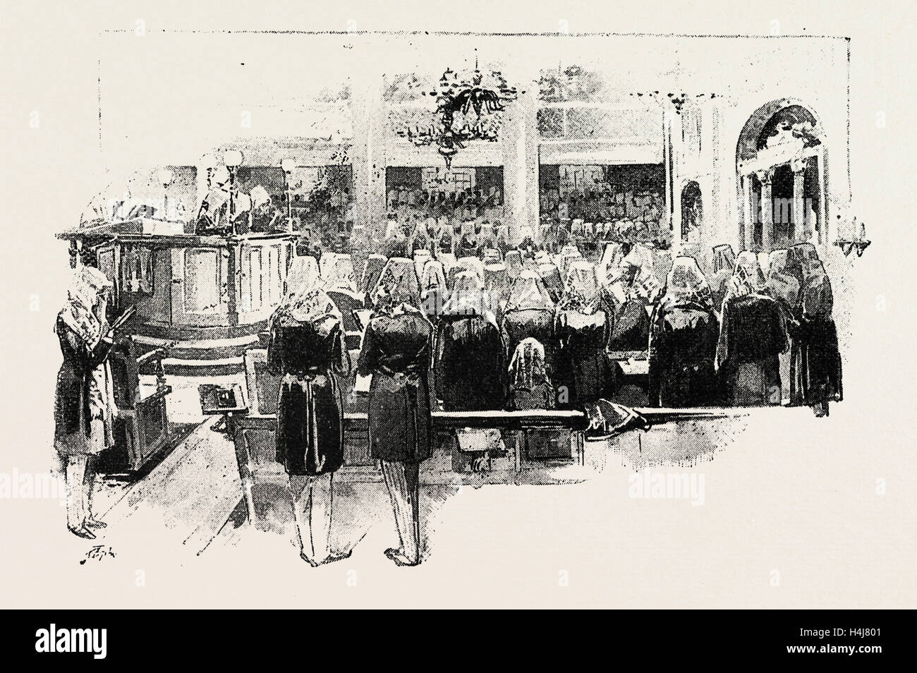 Jour de l'expiation, concluant, 1889 Banque D'Images