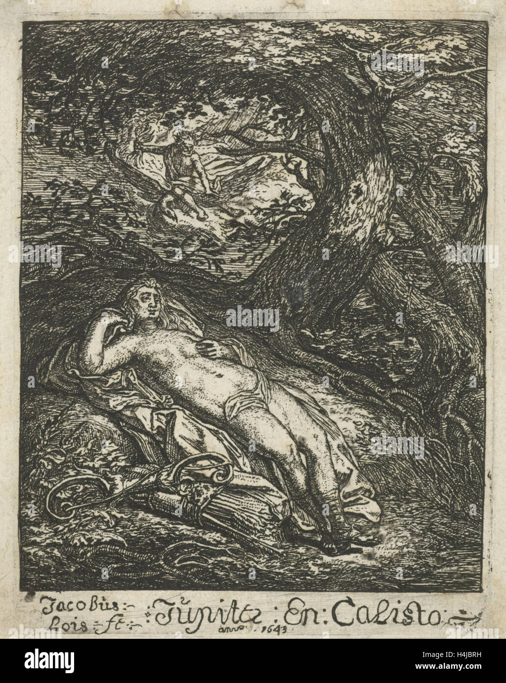 Jupiter et Callisto, Jacob Lois, 1643 Banque D'Images