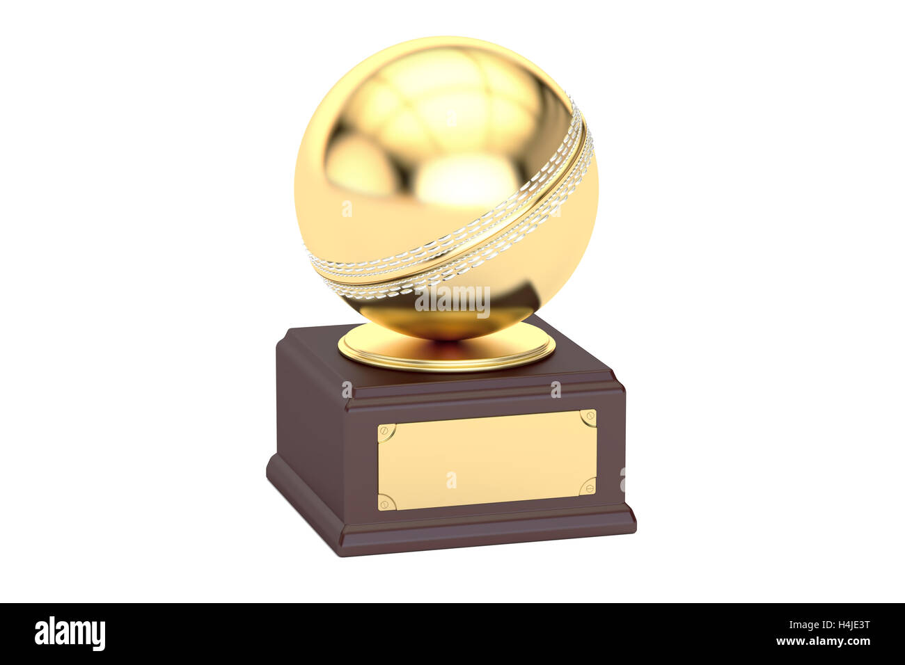 Prix Gold Cup cricket, rendu 3D isolé sur fond blanc Banque D'Images