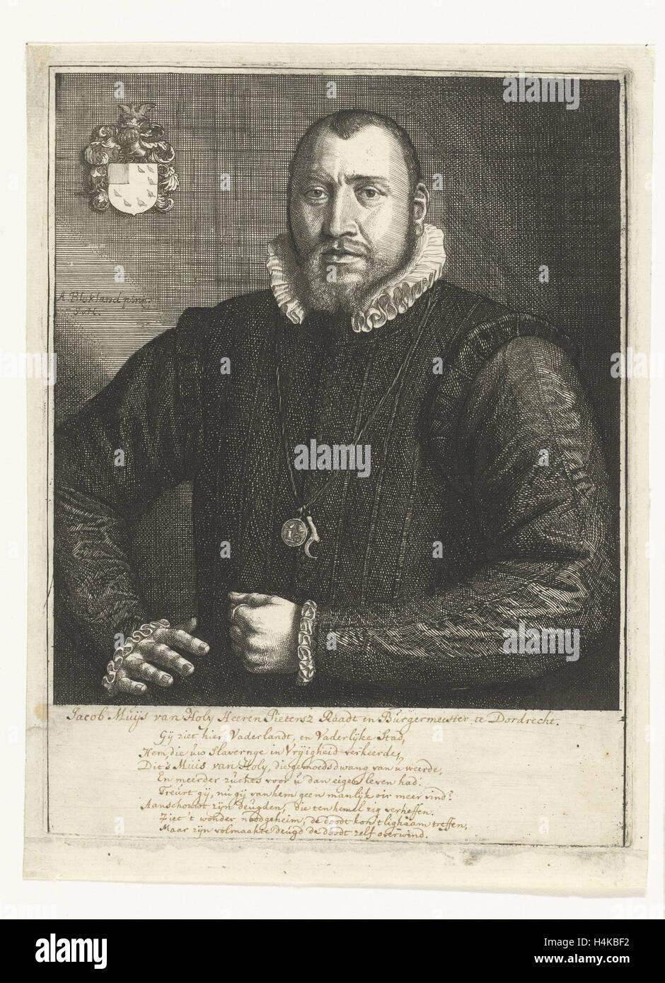 Portrait de Jacob Xenon Grill Saint, Samuel van Hoogstraten, 1648 - 1677 Banque D'Images