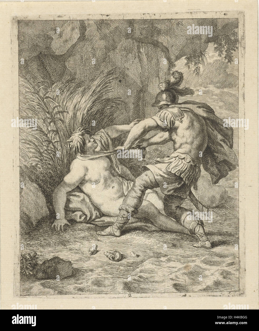 Capture de Pélée Thétis, J. Alexander Janssens, Victor Honoré Janssens, ch. 1700 Banque D'Images