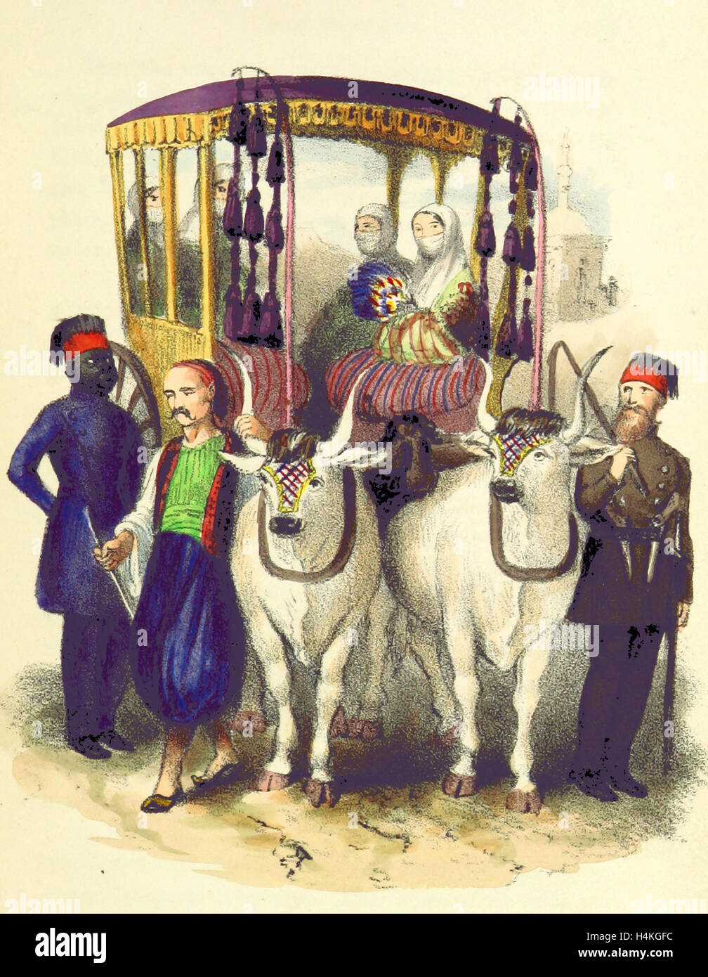 La Turquie et les Turcs, d'être l'état actuel de l'Empire Ottoman, la gravure du xixe siècle Banque D'Images