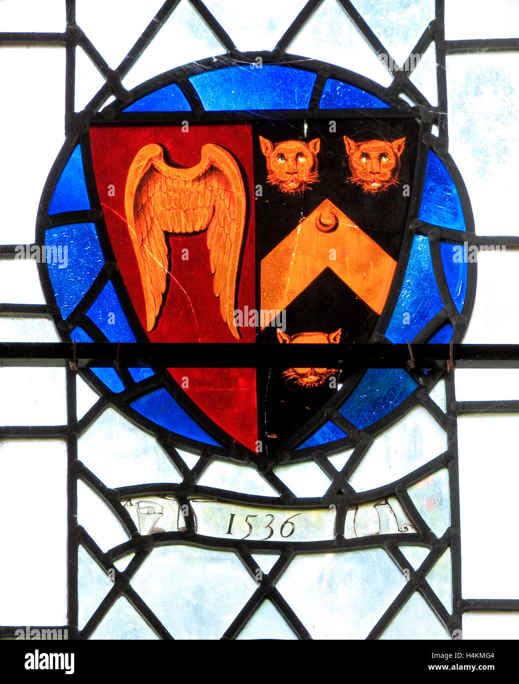 Stanhoe, Norfolk, bras de Sir John Seymour de Wolf Hall, Wiltshire, 1536. Le père de la reine Jeanne Seymour et Edward Seymour, Comte Banque D'Images