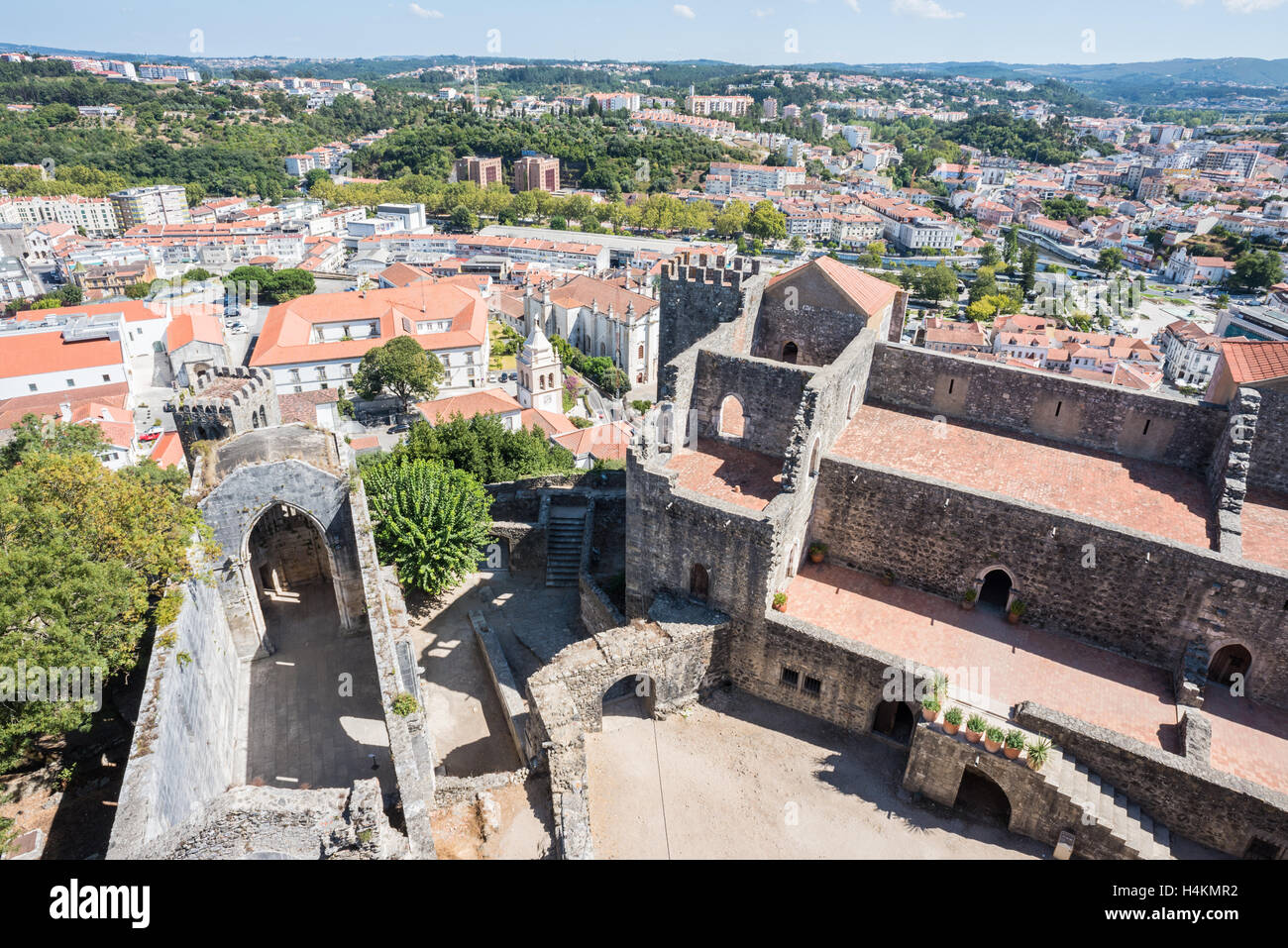 Le château de Leiria - Portugal Banque D'Images