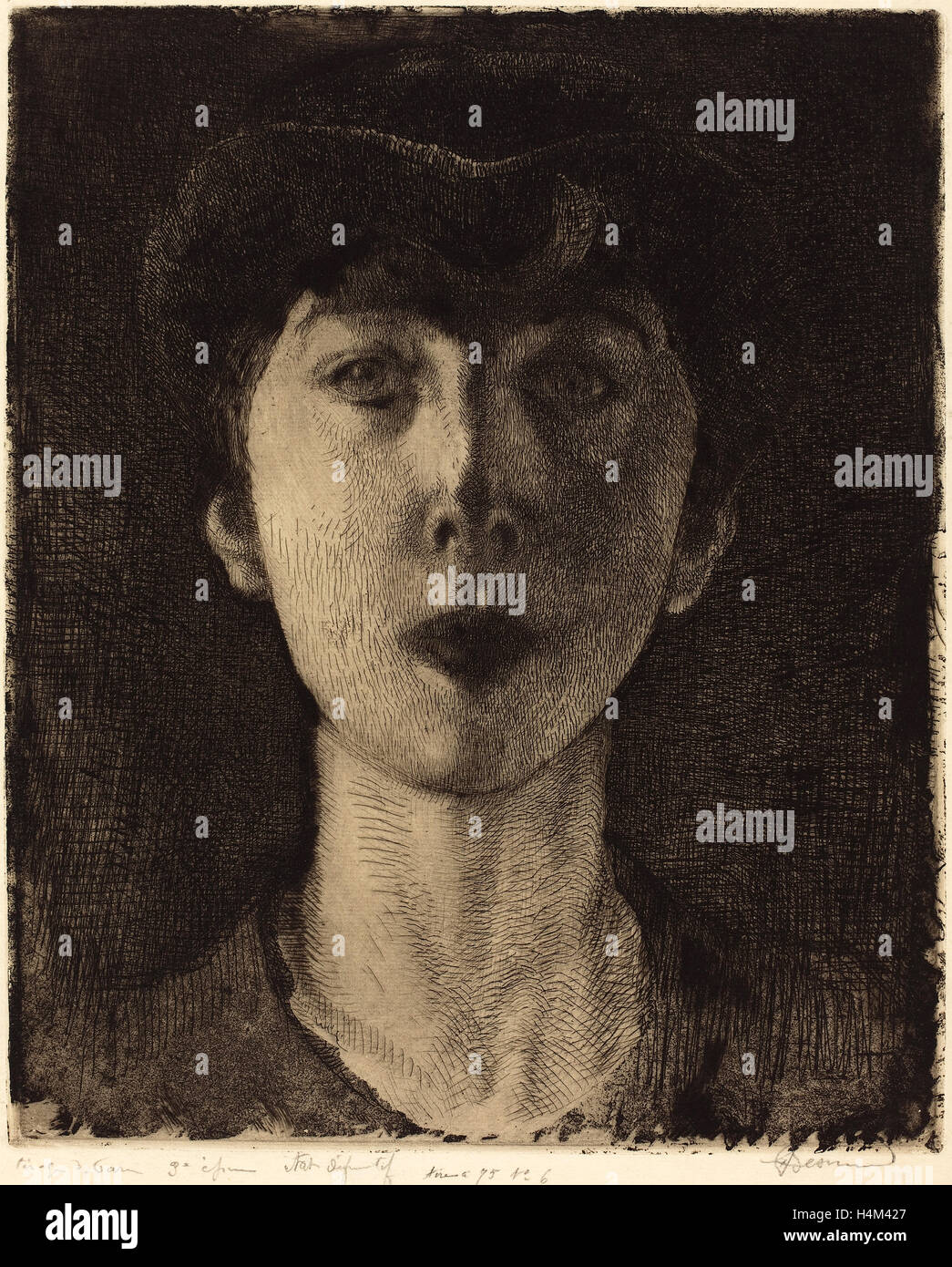 Albert Besnard, la Reine Elisabeth de Belgique (La Reine Élisabeth de Belgique), français, 1849 - 1934, 1917, eau-forte et aquatinte Banque D'Images