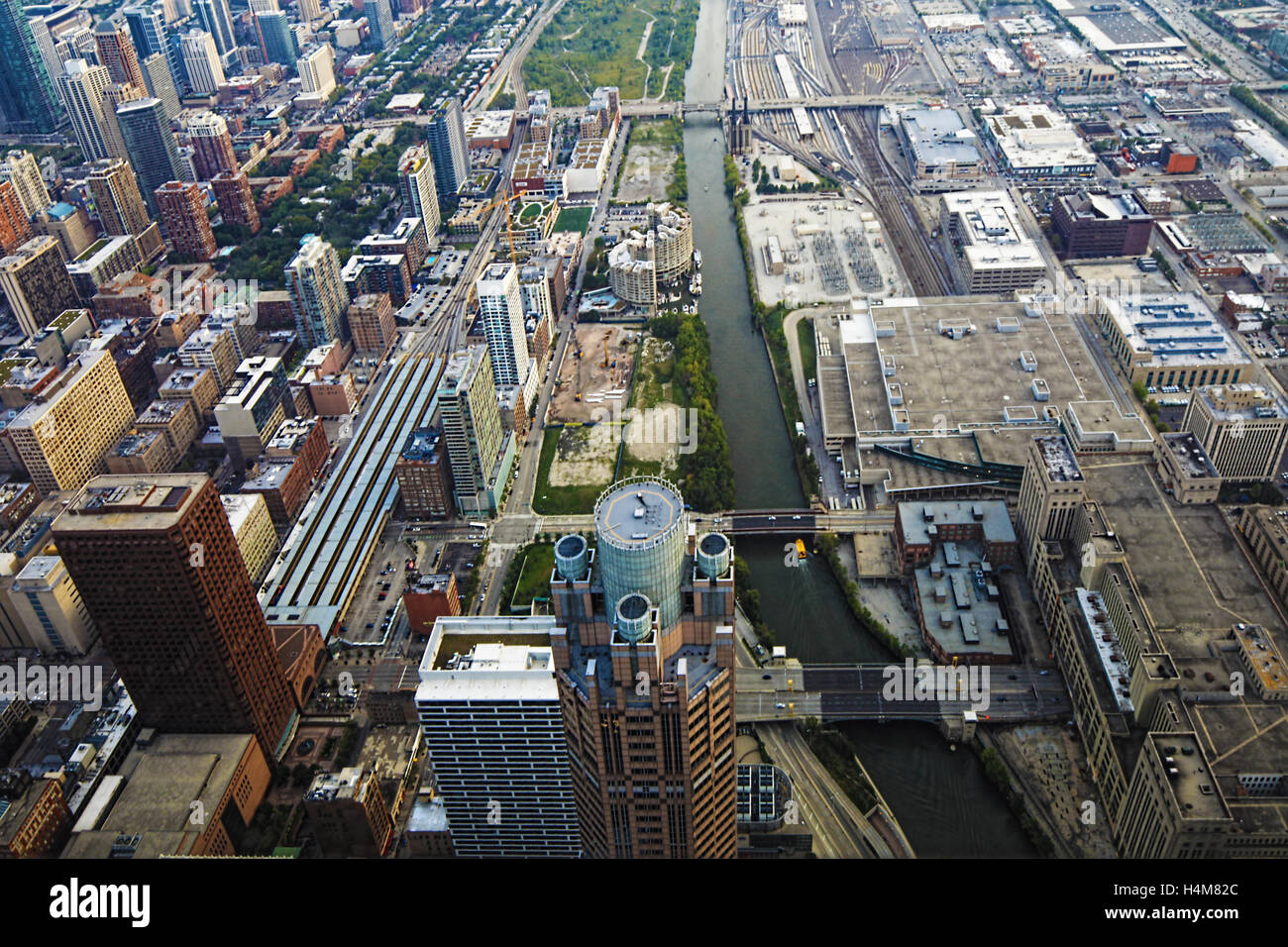 Une vue aérienne de Chicago, Illinois Banque D'Images