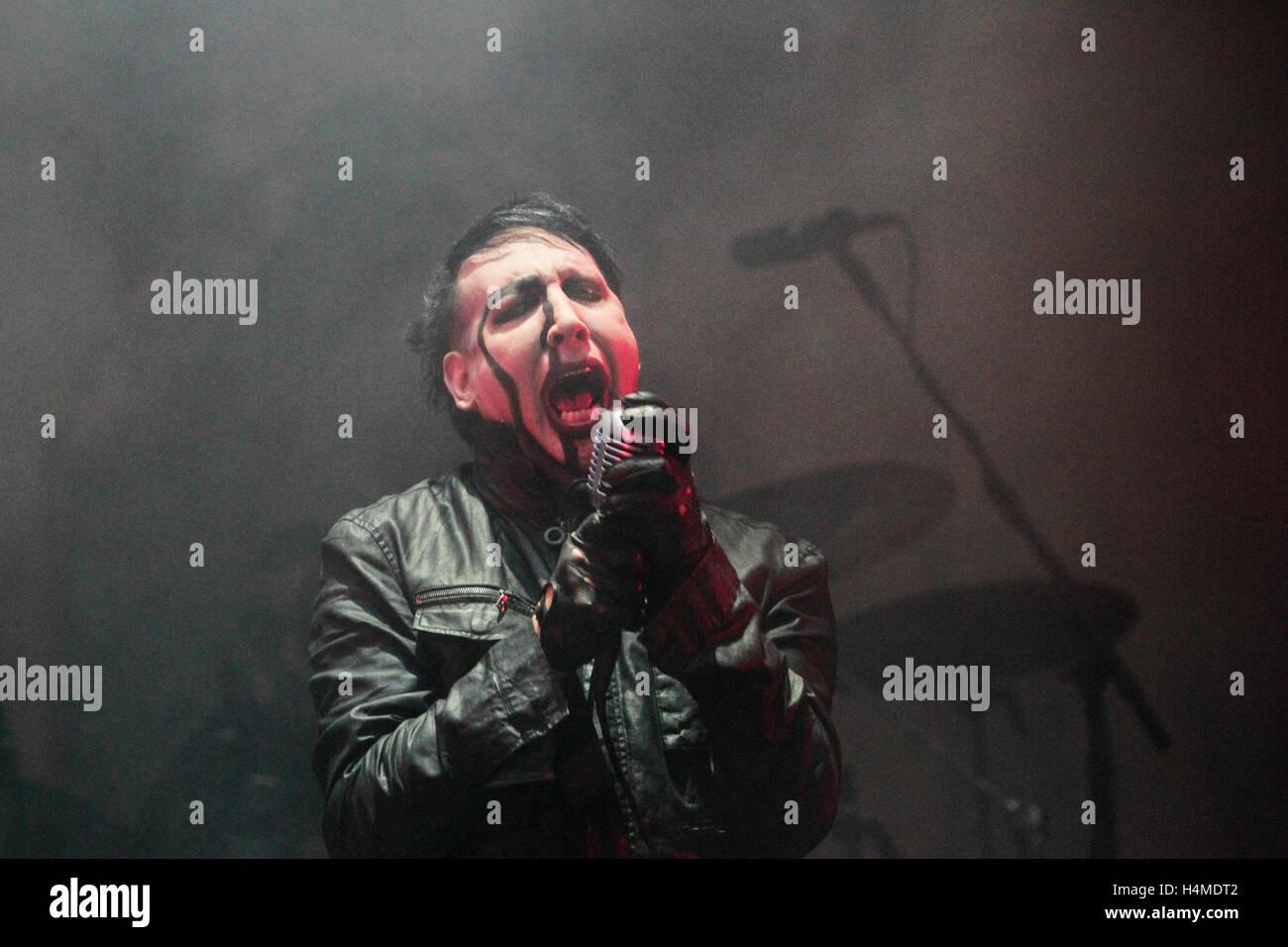Marilyn Manson fonctionne à 2015 Festival de Monster Energy Aftershock de Gibson Ranch County Park le 24 octobre 2015 à Sacramento, Californie. Banque D'Images