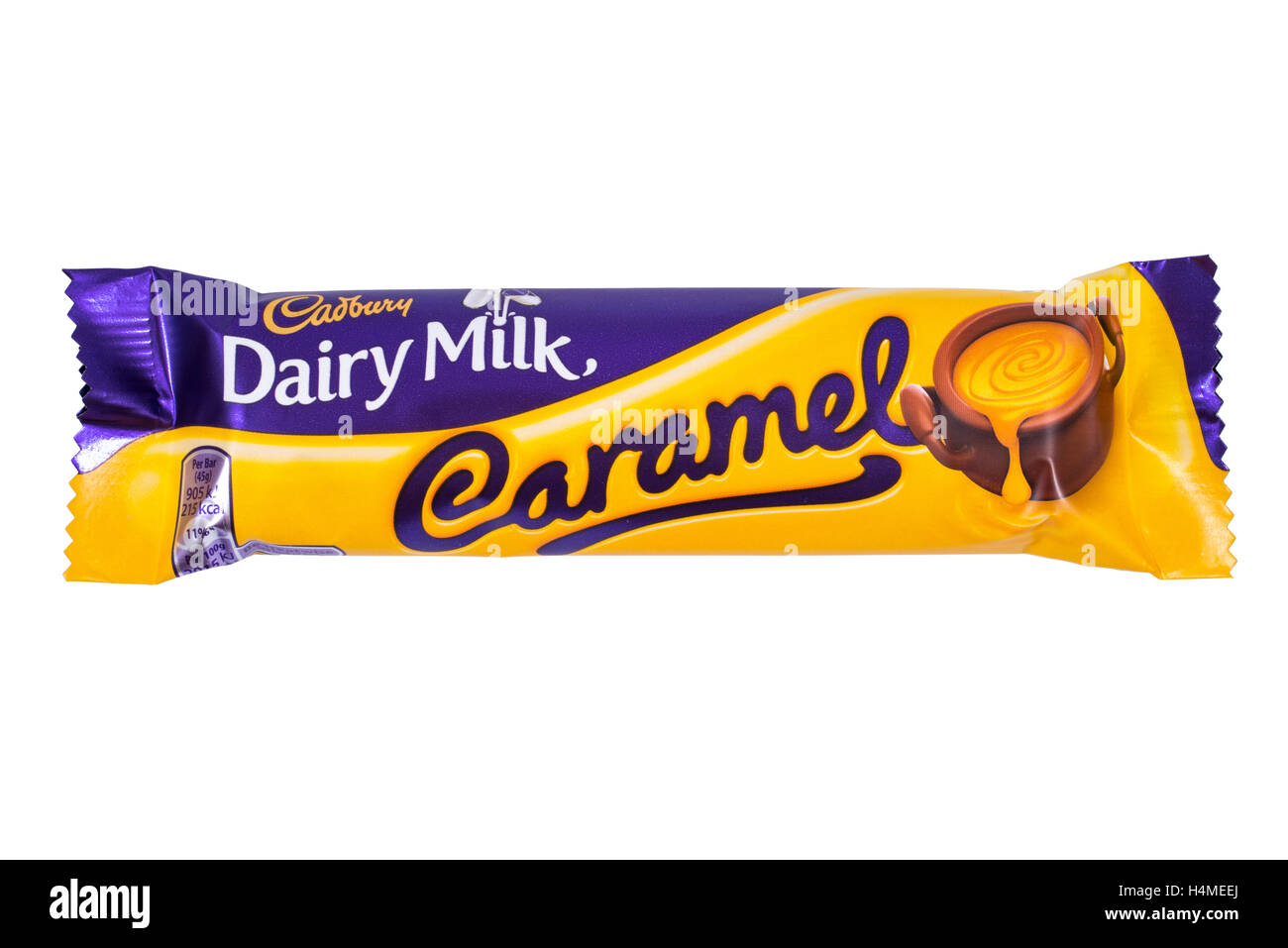 Londres, Royaume-Uni - 13 octobre 2016 : un lait au chocolat Caramel laitier non ouvert bar fabriqué par Cadbury. Banque D'Images
