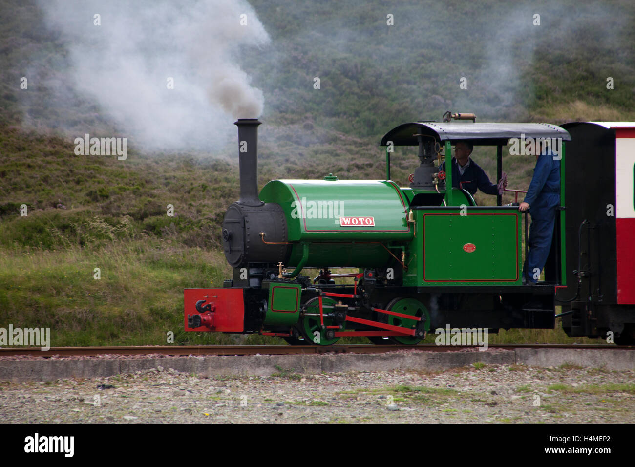 Narrow Gauge Steam Train à vapeur Leadhills Jour Banque D'Images