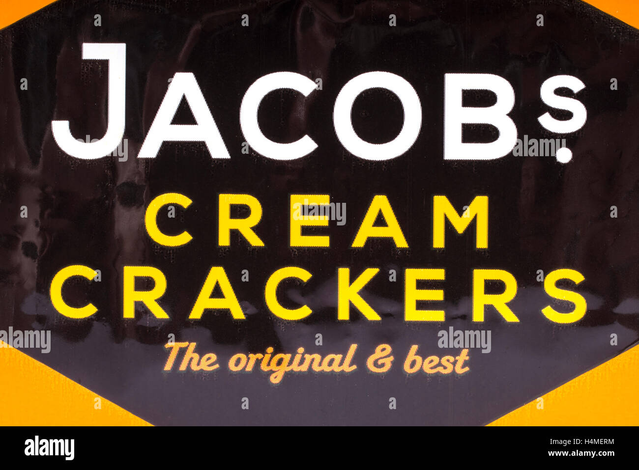 Londres, Royaume-Uni - 13 octobre 2016 : un gros plan d'un pack non ouvert de Jacobs, craquelins crème le 13 octobre 2016. Banque D'Images