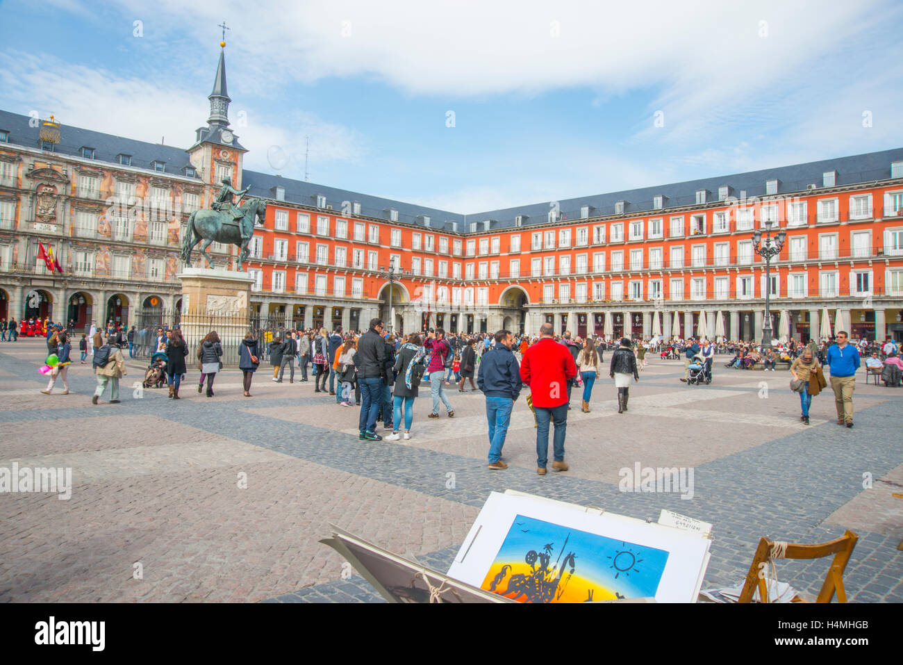 Place principale. Madrid, Espagne. Banque D'Images