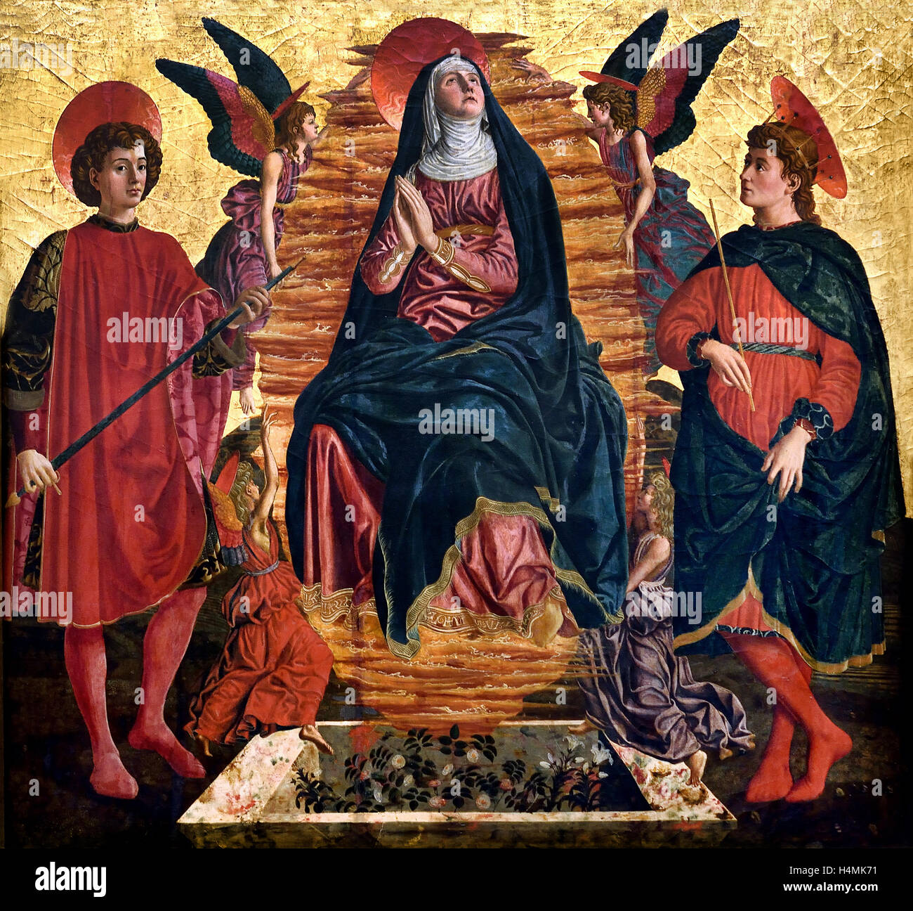 L'ascension de la Vierge Marie avec les Saints Julian et Minias 1449/1450 Andrea dal Castagno, peintre italien Italie Banque D'Images