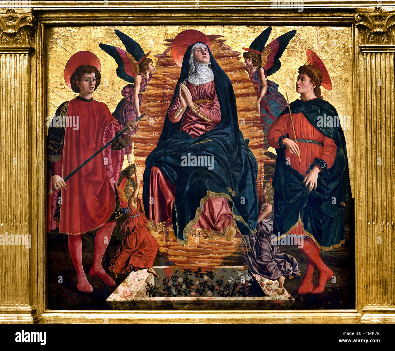 L'ascension de la Vierge Marie avec les Saints Julian et Minias 1449/1450 Andrea dal Castagno, peintre italien Italie Banque D'Images