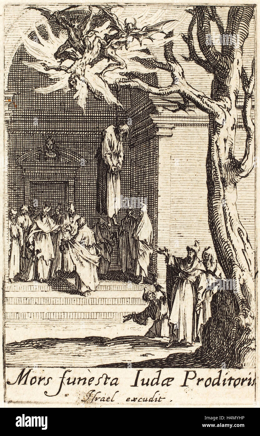 Jacques Callot (Français, 1592 - 1635), la mort de Judas, ch. La gravure, 1634-1635 Banque D'Images