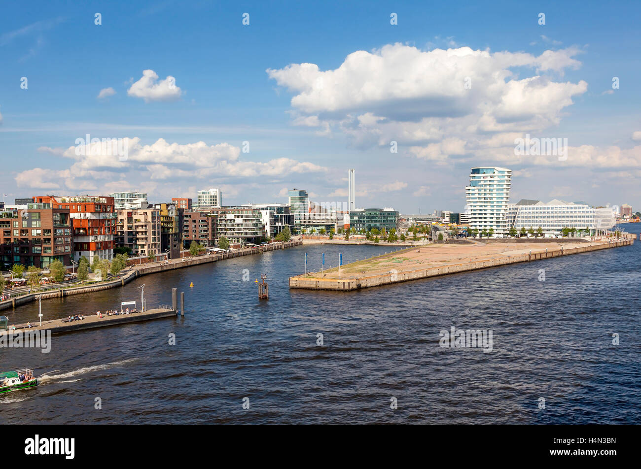 Vue panoramique à partir de Hambourg Hafencity Banque D'Images