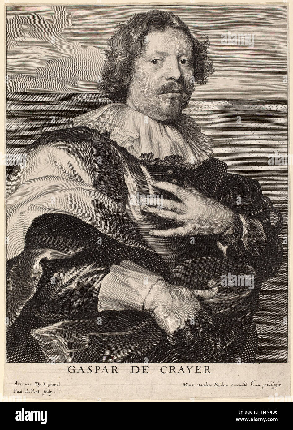 Paulus Pontius, d'après Sir Anthony Van Dyck, Gaspar de Crayer, Flamand, 1603 - 1658, Banque D'Images
