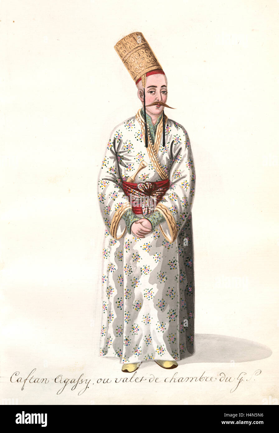 Caftan-agassy [kaftan agasi], ou valet de chambre du G. S. [26], Mahmud II, le Sultan des Turcs, 1784-1839, (Patron) Banque D'Images