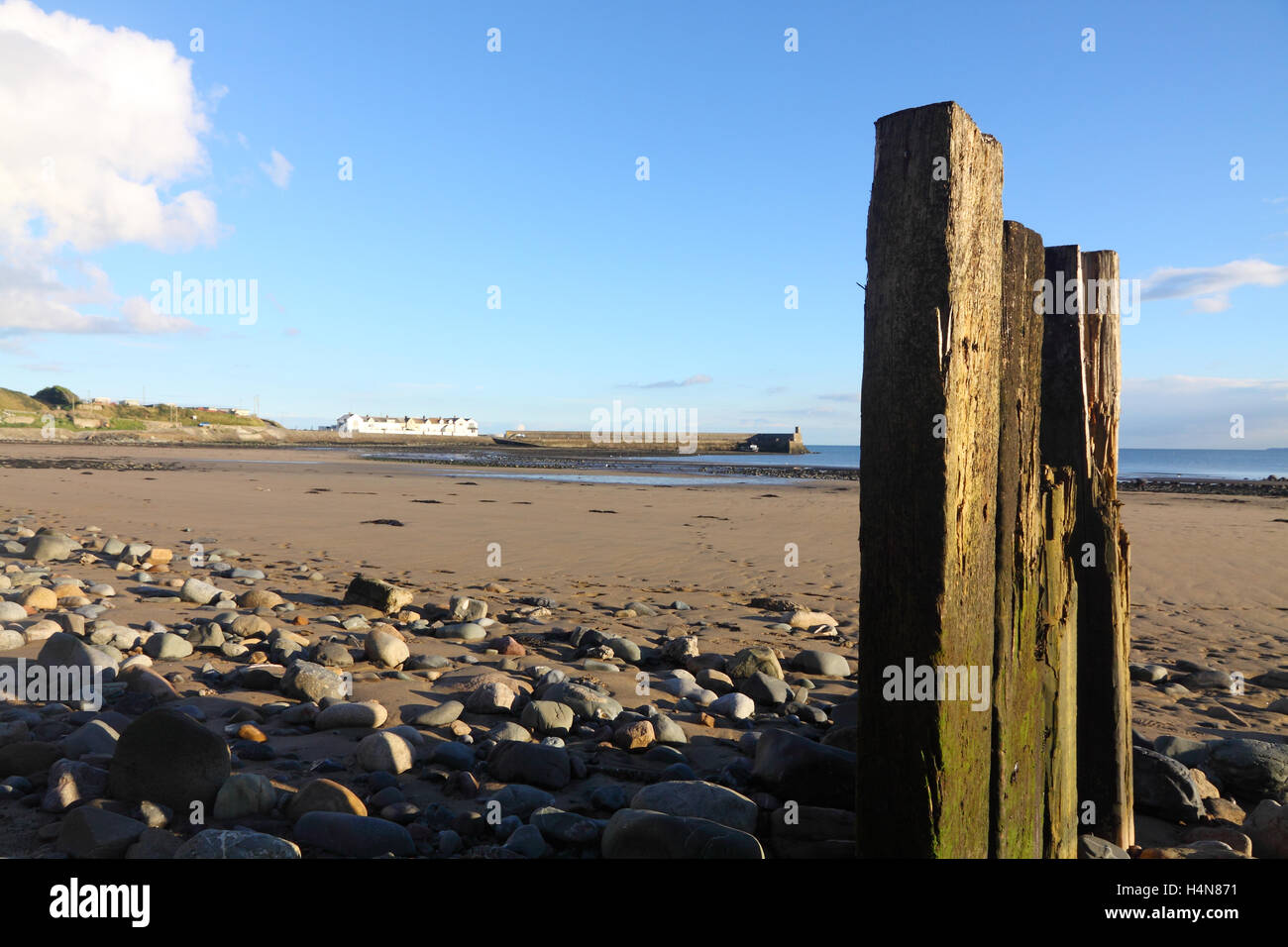 Sur la plage de Gyles' Quay, dans le comté de Louth, Ireland Banque D'Images