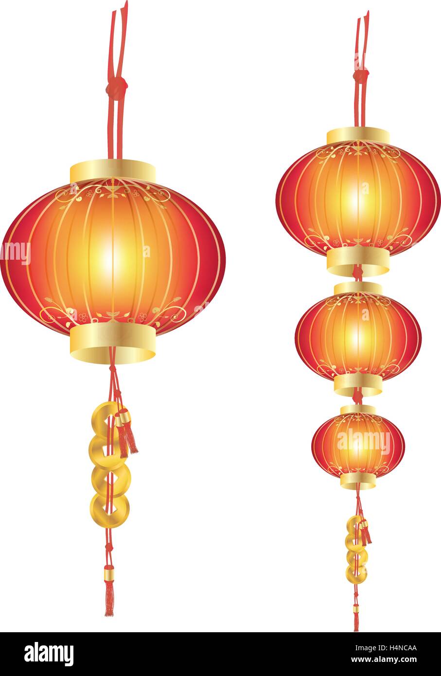 Lanterne chinoise Illustration de Vecteur