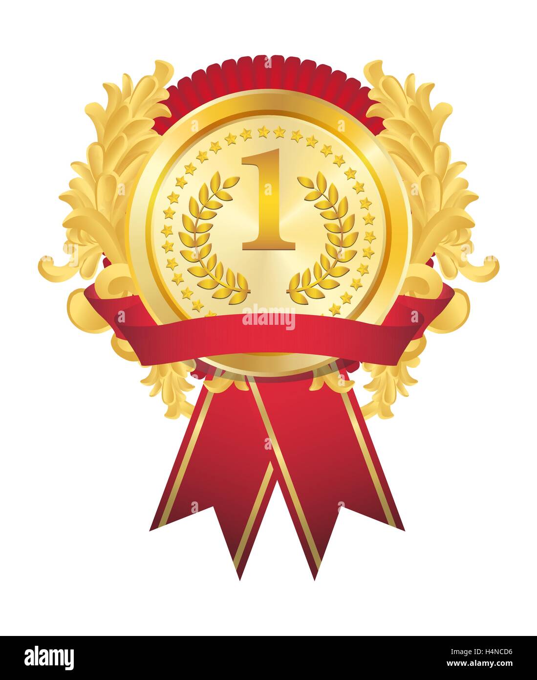 Best Seller Badge d'Or Illustration de Vecteur