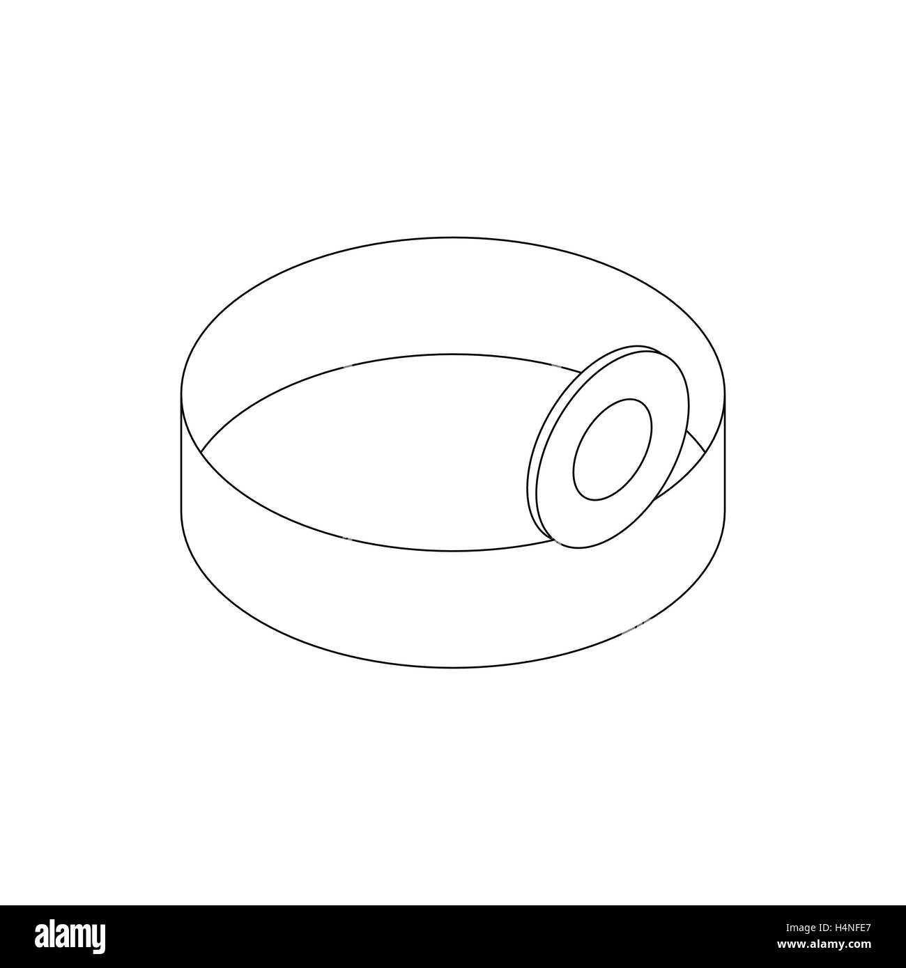 Miroir médical, l'icône 3D isométrique style Illustration de Vecteur